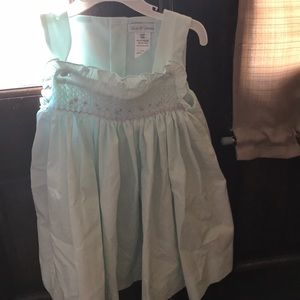 Petit Pomme smocked mint green dress